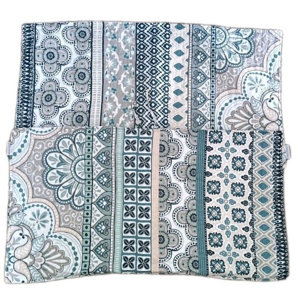 LEVTEX HOME Mixed Print Pillow Shams Set A 100% Cotton Boho Chic 20X 37